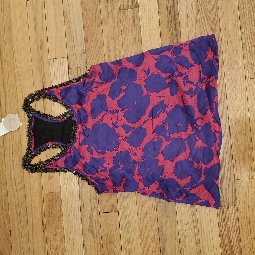 By Francine Silk Reversible Tank Size Small